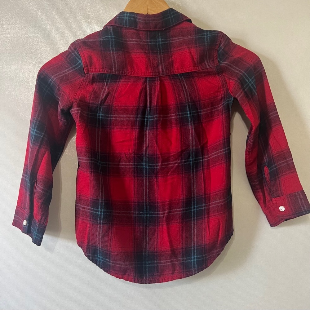Abercrombie Kids Flannel Button Up Shirt, Sz 5/6 - Picture 6 of 7